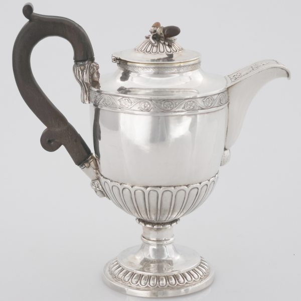 A George IV sterling silver coffee pot, Paul Storr, London, 1823