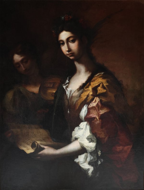 Alessandro Gherardini attr., Saint Cecilia, oil on canvas