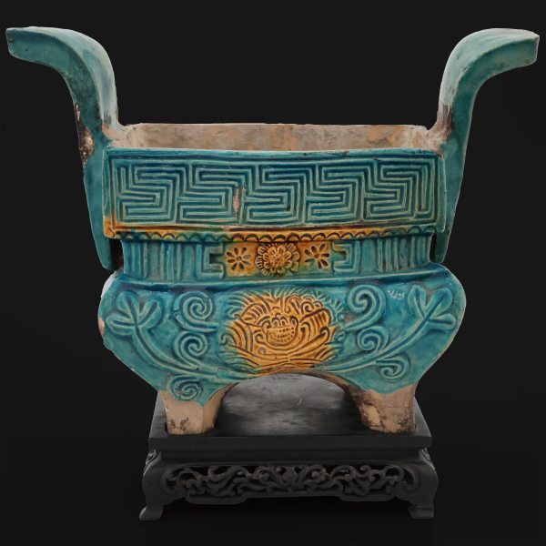 A Chinese Sancai porcelain glazed censer, Ming dinasty, 17th century