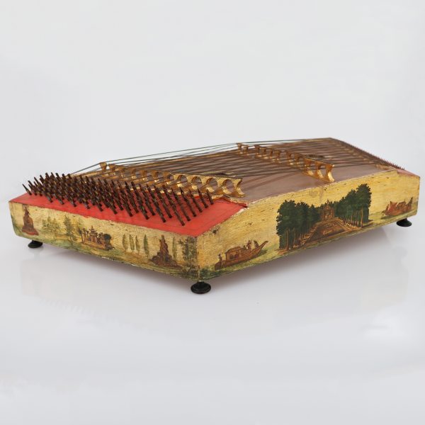 An Italian lacquered wooden psaltery decorated in polychromy. Venice, 18th century