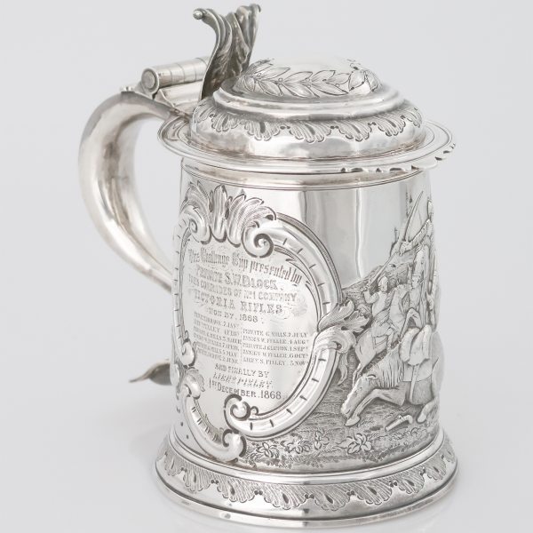 A Queen Anne sterling silver tankard, RP silversmith, Dublin, 1711