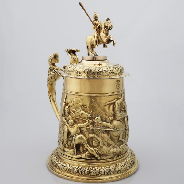 A monumental silver-gilt tankard, Russia?, 19th century