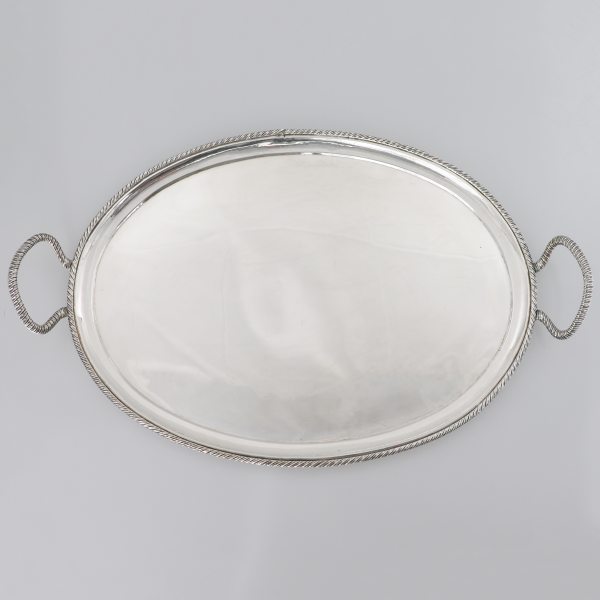 An Italian fused and embossed silver tray, Assayer: Zuan Piero Grappiglia, Venice, 18th century