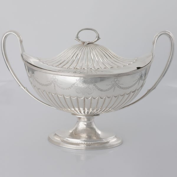 A George III sterling silver tureen and cover, Paul Storr, London, 1813